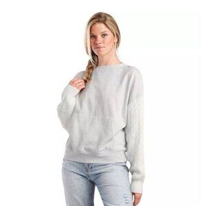 BKE Buckle Gray Knit Crewneck Sweater Sweatshirt Size Medium